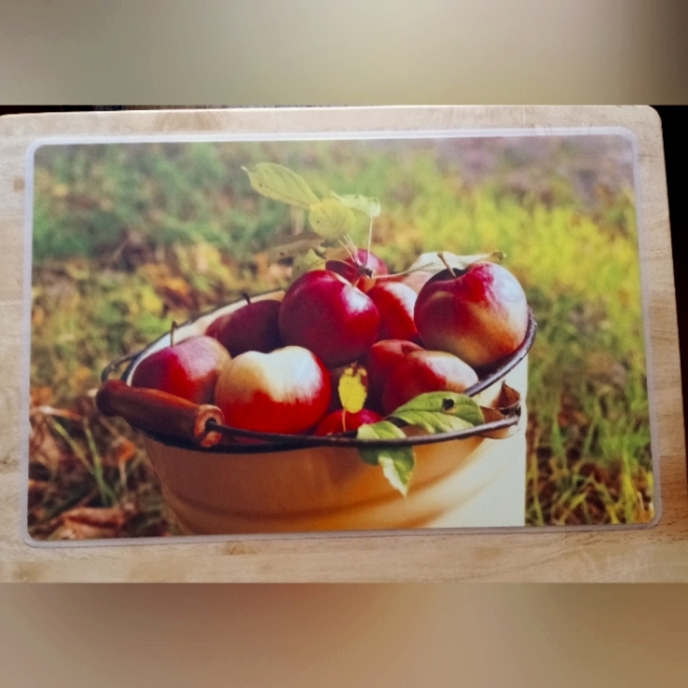 ๐๐ Placemat - Rustic Apples in A Bucket Custom Made ๐๐ - Picture 3 of 5